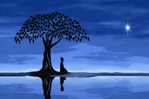 Buddha meditation tree